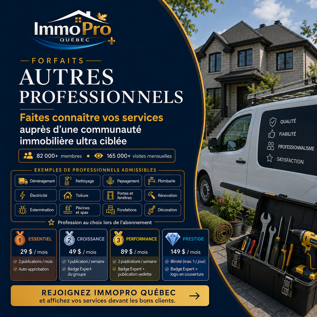 Forfaits autres professionnels de l’habitation